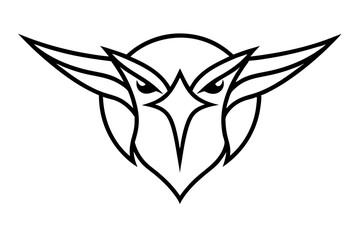 bird face logo silhouette vector illustration