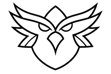 bird face logo silhouette vector illustration