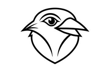 bird face logo silhouette vector illustration