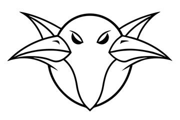 Naklejka premium bird face logo silhouette vector illustration