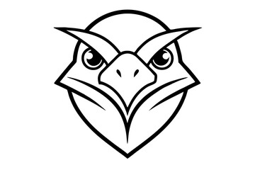 bird face logo silhouette vector illustration