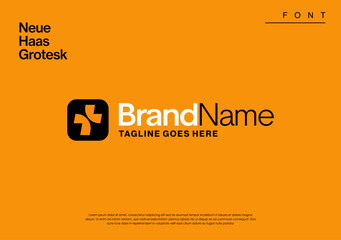 Obraz premium monogram logo for health and relations symbol