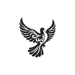 Obraz premium Flying dove Vector illustration