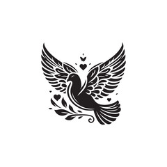 Obraz premium Flying dove Vector illustration