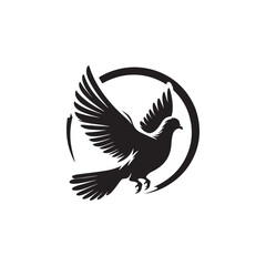 Obraz premium Flying dove Vector illustration