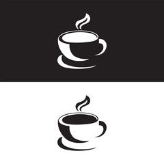 Coffee cup icon set. Cups of coffee tea collection. Hot drink icon. Disposable cup. Cup coffee with steam. Flat style - stock vector.	