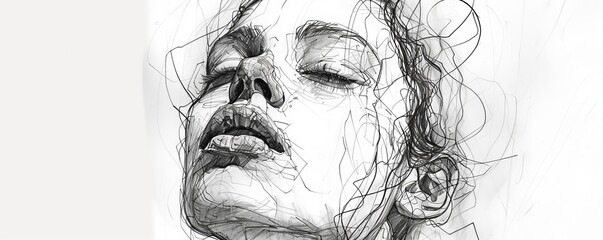 A line drawing that captures the essence of a subject with simple strokes.