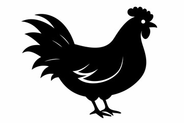 Rooster and chicken, Hen vector illustration, chicken silhouette, Hen silhouette isolated vector Illustration, png, Chicken icon