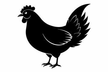 Rooster and chicken, Hen vector illustration, chicken silhouette, Hen silhouette isolated vector Illustration, png, Chicken icon