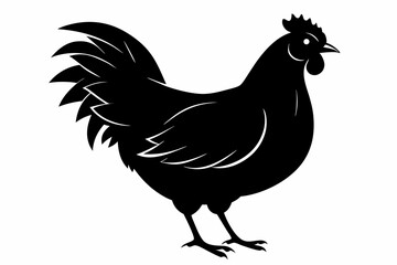 Rooster and chicken, Hen vector illustration, chicken silhouette, Hen silhouette isolated vector Illustration, png, Chicken icon