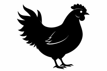 Rooster and chicken, Hen vector illustration, chicken silhouette, Hen silhouette isolated vector Illustration, png, Chicken icon