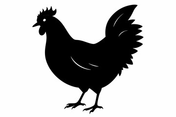 Rooster and chicken, Hen vector illustration, chicken silhouette, Hen silhouette isolated vector Illustration, png, Chicken icon
