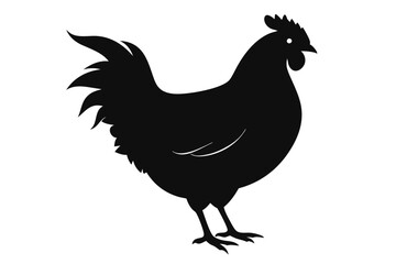 Rooster and chicken, Hen vector illustration, chicken silhouette, Hen silhouette isolated vector Illustration, png, Chicken icon