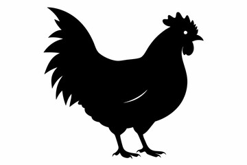 Rooster and chicken, Hen vector illustration, chicken silhouette, Hen silhouette isolated vector Illustration, png, Chicken icon