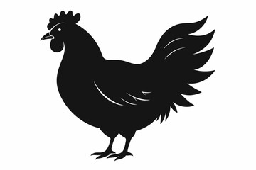 Rooster and chicken, Hen vector illustration, chicken silhouette, Hen silhouette isolated vector Illustration, png, Chicken icon