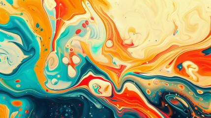 Abstract beer foam with dynamic shapes and bold colors, Expressionist, Bright hues, Digital art