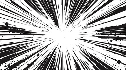 Comic book style black & white with transparent background PNG