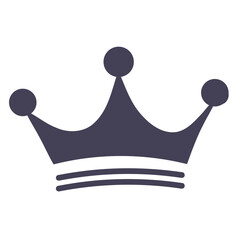 A simple black crown icon with a white outline, representing a royal or noble symbol