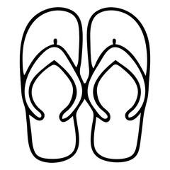 A pair of black flip flops