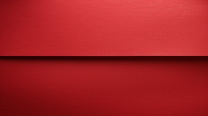 Obraz premium A simple, minimalistic red background that features a clean horizontal line dividing the image. Suitable for modern and sleek design elements or backgrounds.
