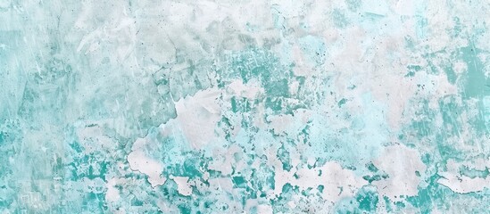 Fototapeta premium Abstract pastel blue and white textured concrete for summer wallpaper with a vintage touch. Light cyan abstract concrete wall with mint green cement texture for design.