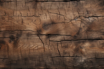 Naklejka premium Processed collage of old cracked brown wood material texture. Background for banner, backdrop