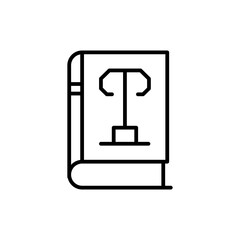 law book line icon
