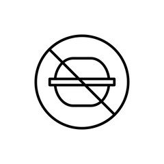 no eating line icon