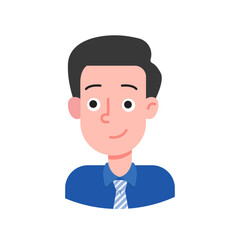 Flat illustration of smiling employee avatar