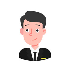 Flat illustration of smiling employee avatar