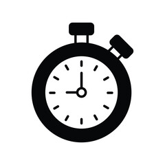 timer icon with white background vector stock illustration