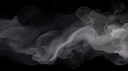Obraz premium Gray Color Ink Fluid Waves Flowing on Black Background, Abstract Image, Texture, Pattern Background, Wallpaper, Background, Cell Phone Cover and Screen, Smartphone, Computer, Laptop, 9:16 and 16:9 For