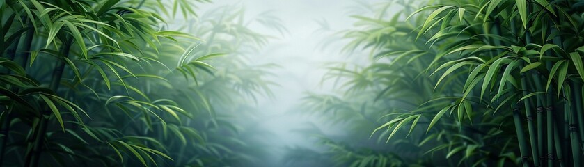 Bamboo grove with a cybernetic theme, photorealistic, watercolor accents