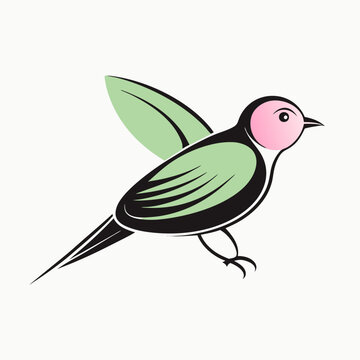 recommend clip art: Swallows Silhouette Line art isolated white background (26)