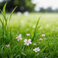 snowdrops in the grass