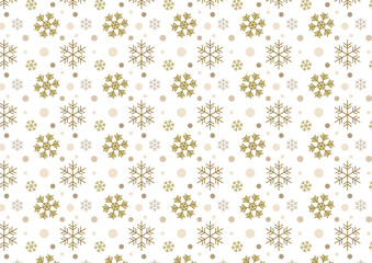 Cute Background Clipart of Snowflake Pattern, gold