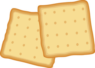Crackers or Dry Biscuit Snack Illustration