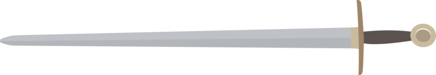 Obraz premium Single Knight Metal Sword Illustration