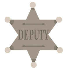 Sheriff Star Badge Illustration