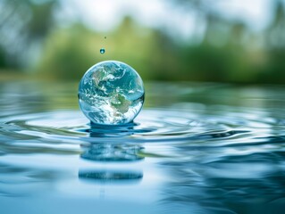 Sustainable Waters: Virtual Event Flyer for Global Clean Water Advocacy