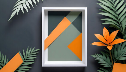 frame with flowers