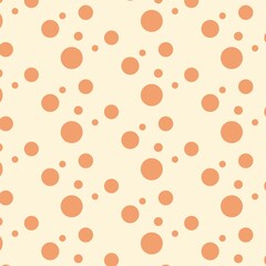 サーモンピンクのかわいいランダム水玉模様