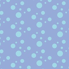 海の色のかわいいランダム水玉模様