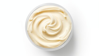 mayonnaise in a white bowl