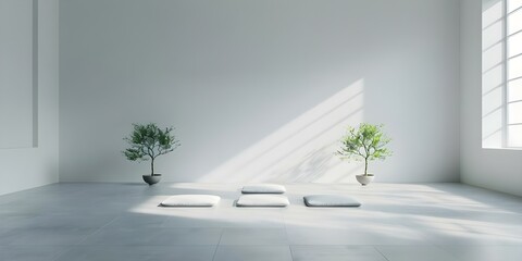 Modern Room with Minimalist Design, Subtle Lighting, and Mori Kei Elements. Concept Minimalist Interior Design, Mori Kei Fashion, Subtle Lighting Techniques