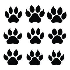 Fototapeta premium animal foot print logo icon logo vector art illustration