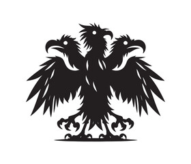 Fototapeta premium monster bird vector art graphic resources silhourtte vector style, white background