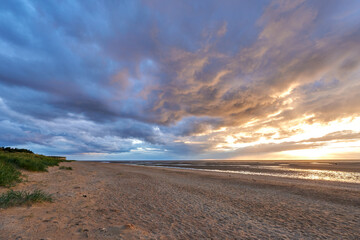 Coastal landscape sunset at Norfolk, UK