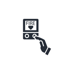 Fire button icon. vector.Editable stroke.linear style sign for use web design,logo.Symbol illustration.