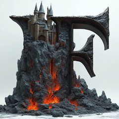 Personalized and themed letter "F"